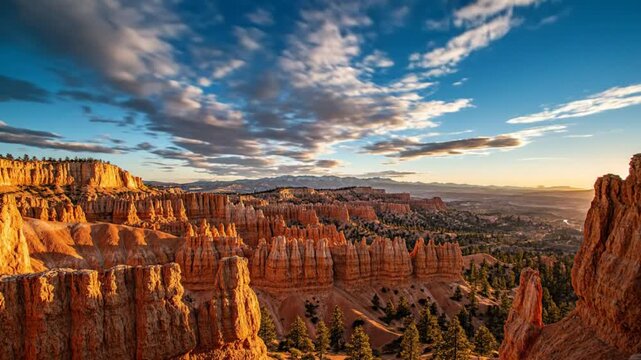 Epic time-lapse of Bryce Canyon National Park at sunset, showing hoodoos and dramatic cloud formations