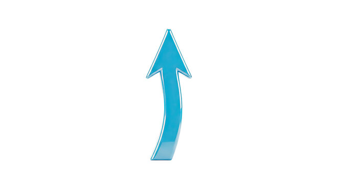 Glossy blue arrow pointing upwards