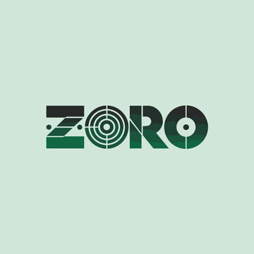 Creative ZORO Logo Design &ndash; Modern Geometric Typography with Target Element