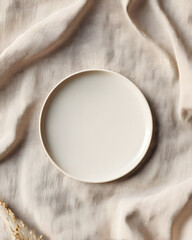Minimal Ceramic Plate Mockup mockup on clean background for branding