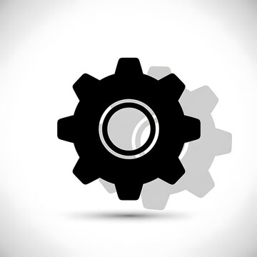Gear icon cogwheel technology symbol.