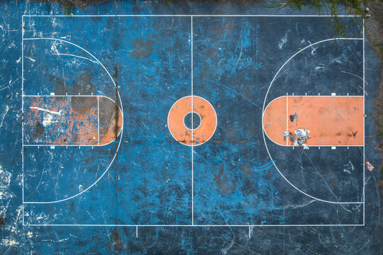Abandoned Basketball Court in Stone Mountain, Georgia