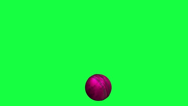 Dynamic Pink Leather Cricket Ball CGI Animation Video for Sports Ads and Branding Projects