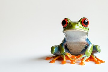 Fototapeta premium Frog on White Background