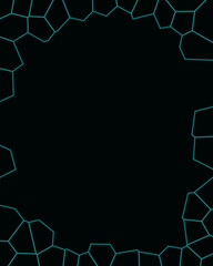 Futuristic Cyan Polygonal Mesh Poster Background with Space for Text © weruskak