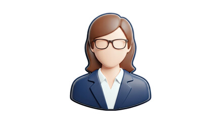 3D Avatar of a Professional Woman with Glasses