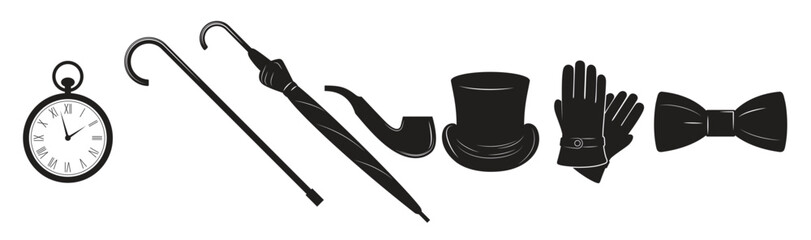  set of icons ona theme gentleman  © Exjzzs