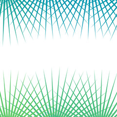 Palm leaves  Style with green to blue gradient border