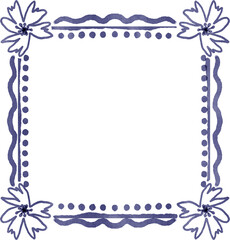 Obraz premium Vintage Blue Decorative Frames and Borders Collection