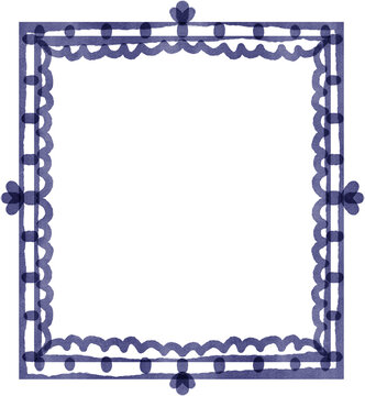 Vintage Blue Decorative Frames and Borders Collection