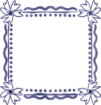 Vintage Blue Decorative Frames and Borders Collection