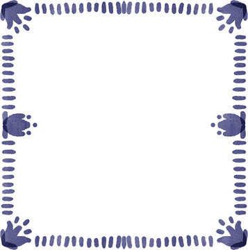 Vintage Blue Decorative Frames and Borders Collection