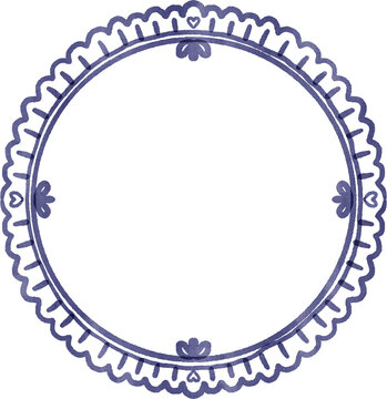 Vintage Blue Decorative Frames and Borders Collection