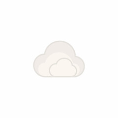 icon of a cloudy sky, isolated on white background