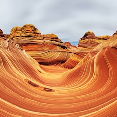 The Wave Arizona USA Swirling sandstone formations creating a wa
