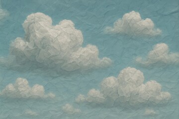 Clouds with Textures Resembling Crumpled Paper Clouds rendered w