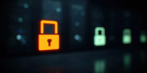 Fototapeta premium A proactive firewall secures the network with layered security defense, ensuring systems remain secure from persistent threat attempts and associated risk through firm protection