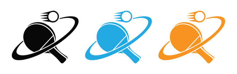 padel tennis rackets and balls icon. Modern tennis racket and ball graphics. Tennis racket with ball illustration for sports equipment and recreation design vector graphic element.