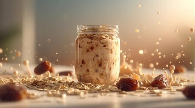 Overnight Oats Splash Dates Healthy Breakfast