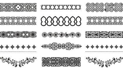 Obraz premium Collection of ornamental decorative borders and dividers for graphic design and creative projects