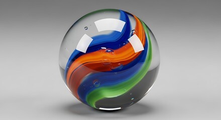 glass ball on a white background