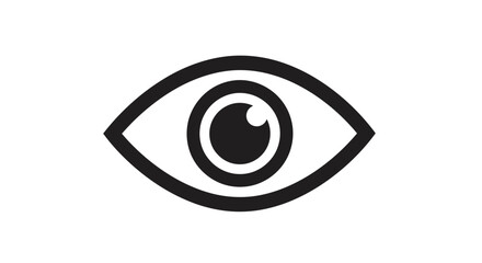 Obraz premium eye symbol, vision, seeing, eyeball icon, black and white