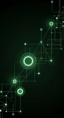Fototapeta premium Abstract Network Connections with Neon Nodes.