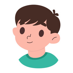Fototapeta premium Cute cartoon boy avatar portrait