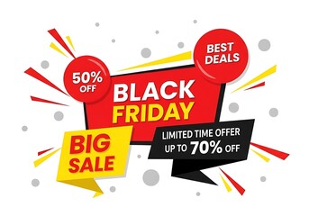 Fototapeta premium Black friday sale offers up to 70 percent off on best deals