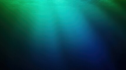 Obraz premium sunlight beams filtering through a green-tinted ocean surface into deep blue water, tranquil and mysterious underwater scene