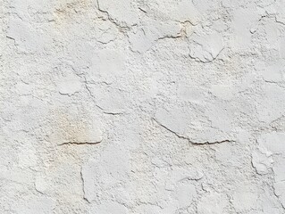 Obraz premium weathered white plaster wall with cracked peeling texture and subtle beige stains conveying an aged, quiet, minimalist urban decay