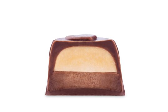 Chocolate candy on a white isolated background