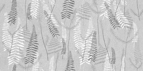 fern pattern with tropical wallpaper background, botanical semaless textile fabric pattern.  © T_H_E_A_R_T_I_S_T