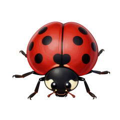 Red ladybug with black spots