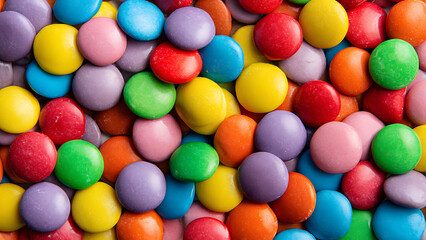 Obraz premium Colorful Candy Background with Assorted Sweets.