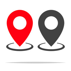 Pin location marker icon transparent vector isolated illustration