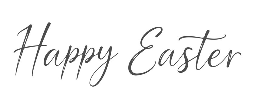 Inscription Happy Easter lettering . Happy Easter text banner