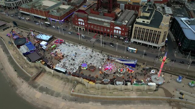 Magical seaside adventure at Blackpool Christmas market with rides and ice rink