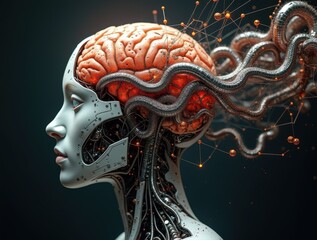 Artificial intelligence brain creating a digital neural network