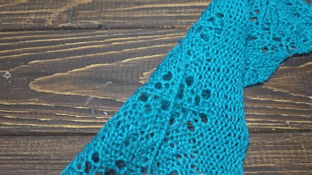 Colorful knit fabric suitable for home decor, fashion, or textiles. Knitting lessons.