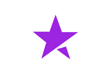 Obraz premium The purple star is located on a transparent background.