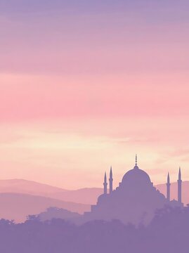 Ramadan Dawn Morning Sky Background for Imsak Time