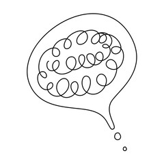 Chaotic scribble lines symbolizing mental health struggle