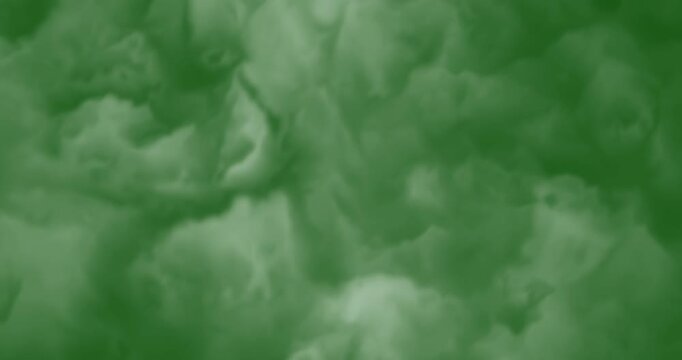 smoke slowly floating through space against chroma key green screen