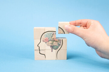 State of mind, mental health concept, positive attitude and inspiration, creative thinking brain,...