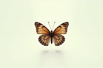 Obraz premium Monarch Butterfly Close Up on Neutral Background