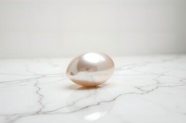Rose Gold Balloon on Marble Surface