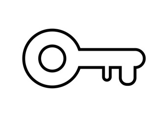 Llave cl&aacute;sica con contorno negro para apertura y acceso