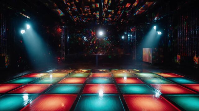 ディスコの床が光る（70年代風）
