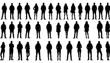 Casual Young Adults Black Silhouettes Collection